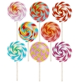 candy on stick with twisted design eps 10 vector image