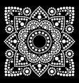 dot art ethnic mandala in square vector image