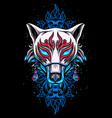 fox kitsune mask vector image vector image