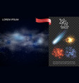 realistic outer space composition vector image vector image
