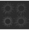 set of vintage circle hand drawn ray frames vector image