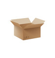 realistic open cardboard box with package shipping vector image