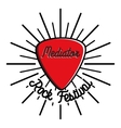 color vintage rock emblem vector image