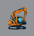 excavator bulldozer end loader vehicle truck vector image