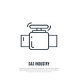 gas valve icon industry sign line art style vector image