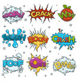 comic boom bang wow speech bubble cloud explode vector image
