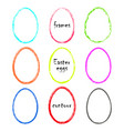 brush painted bright easter egg frames eps 10 vector image