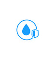 waterproof icon with shield vector image