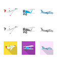 plane and transport sign vector image