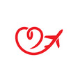 travel in heart concept vector image