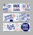 back to school banners vector image