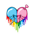 skull heart shape vector image vector image