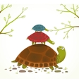 turtle mother and babies childish animal vector image vector image