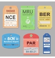 vintage travel luggage tags vector image
