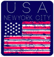 american grunge flag vector image