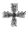 grunge isolated cross vector image