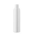 round white glossy plastic cosmetic bottle vector image