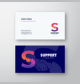support abstract sign or logo and business vector image vector image