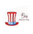 4th july with usa flag independence day banner vector image