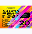 bright autumn electronic music poster vector image