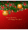 red greetings postcard vector image