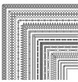 set corner brushes in a modern linear style vector image vector image