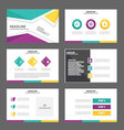 colorful presentation templates infographic set vector image