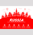 russia travel landmarks vector image