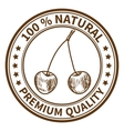 stamp with the cherry vector image vector image