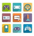 video games controller icons set vector image vector image