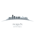 durban south africa city skyline silhouette vector image