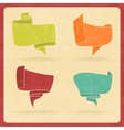 set of retro ribbons vector image