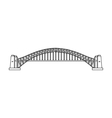 Sydney harbour bridge icon in outline style Vector Image