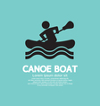 man row a canoe boat vector image
