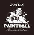 paintball sport club with best game for real men vector image vector image
