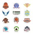 sport team badge set vector image