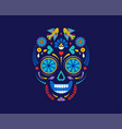 day of the dead dia de los muertos background vector image vector image