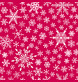 seamless pattern of snowflakes vector image