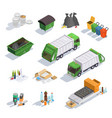 garbage and recycling sorting for environmental vector image vector image