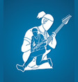 musician playing music together band vector image vector image