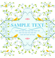 seamless nature pattern with birds on tree vector image vector image