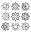 set of simple mandalas vector image
