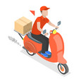 3d isometric flat set of motorcycles item vector image