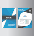 blue black brochure flyer leaflet layout design vector image