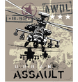 longbow helicopter vector image vector image