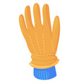 warm glove icon cartoon cold season fashion vector image vector image