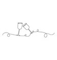 two glasses one line simple vector image