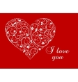 floral heart for love concept vector image vector image