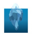 iceberg floating in water arctic glacier vector image vector image