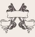 vintage old banner and keys sign vector image